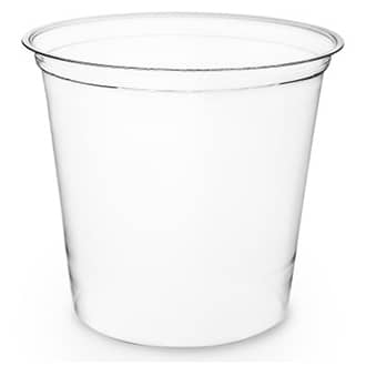 24 oz Compostable Round Deli Container | Clear | Vegware® | PLA