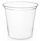 24 oz Compostable Round Deli Container | Clear | Vegware® | PLA