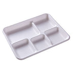 8.0" x 10.5" 5 Compartment Tray | School Lunch Tray