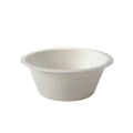 White compostable bowl on a white background