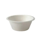 White compostable bowl on a white background