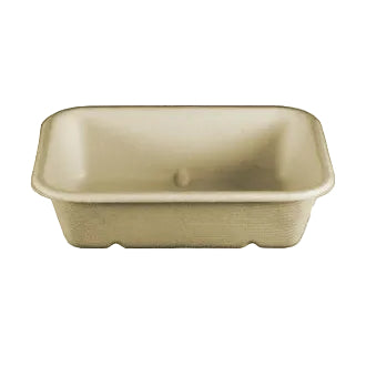 6.5" x 5" Fiber Food Tray | Natural Plant Fiber | Compostable
