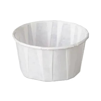 White paper cup on a white background