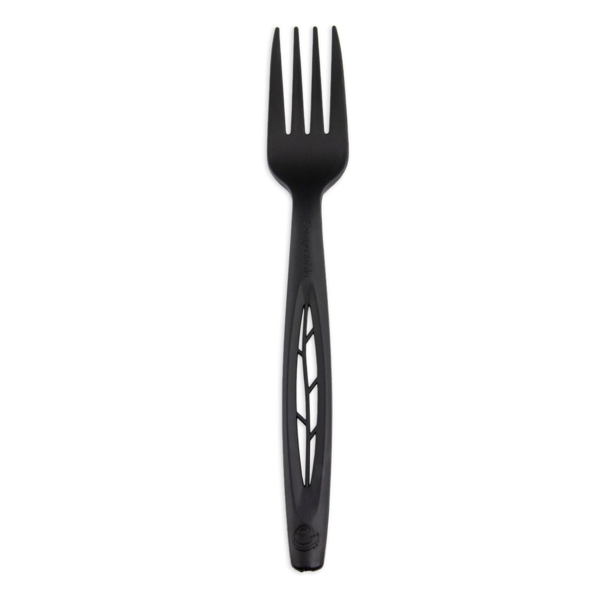 6.5" Compostable Fork Bulk Pack | Black