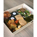 11.8" X 15" X 3" Covered Tray Set | Compostable Balsa Tray with RPET Lid