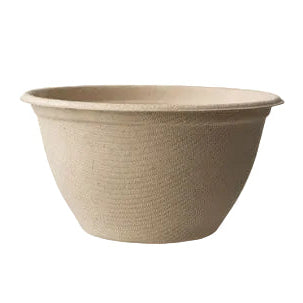 Compostable fiber bowls on a white background