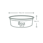 Diagram of dimensions of cold deli container.