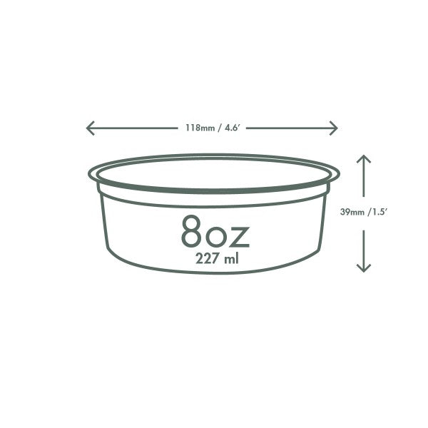 Diagram of dimensions of cold deli container.