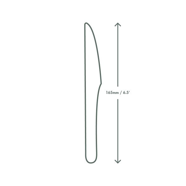 6.5" Compostable Birch Wood Knife | Vegware®