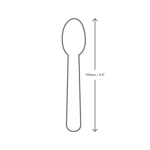6" Compostable Birch Wood Spoon | Vegware®