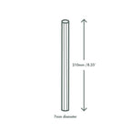 8.25" Green Stripe Straws | Wrapped | Jumbo | Compostable | Bulk | 7mm