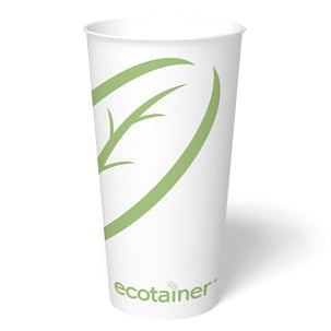 22 oz Compostable Cold Cup | SFI® Paper Cup | PLA Lined | Made in USA