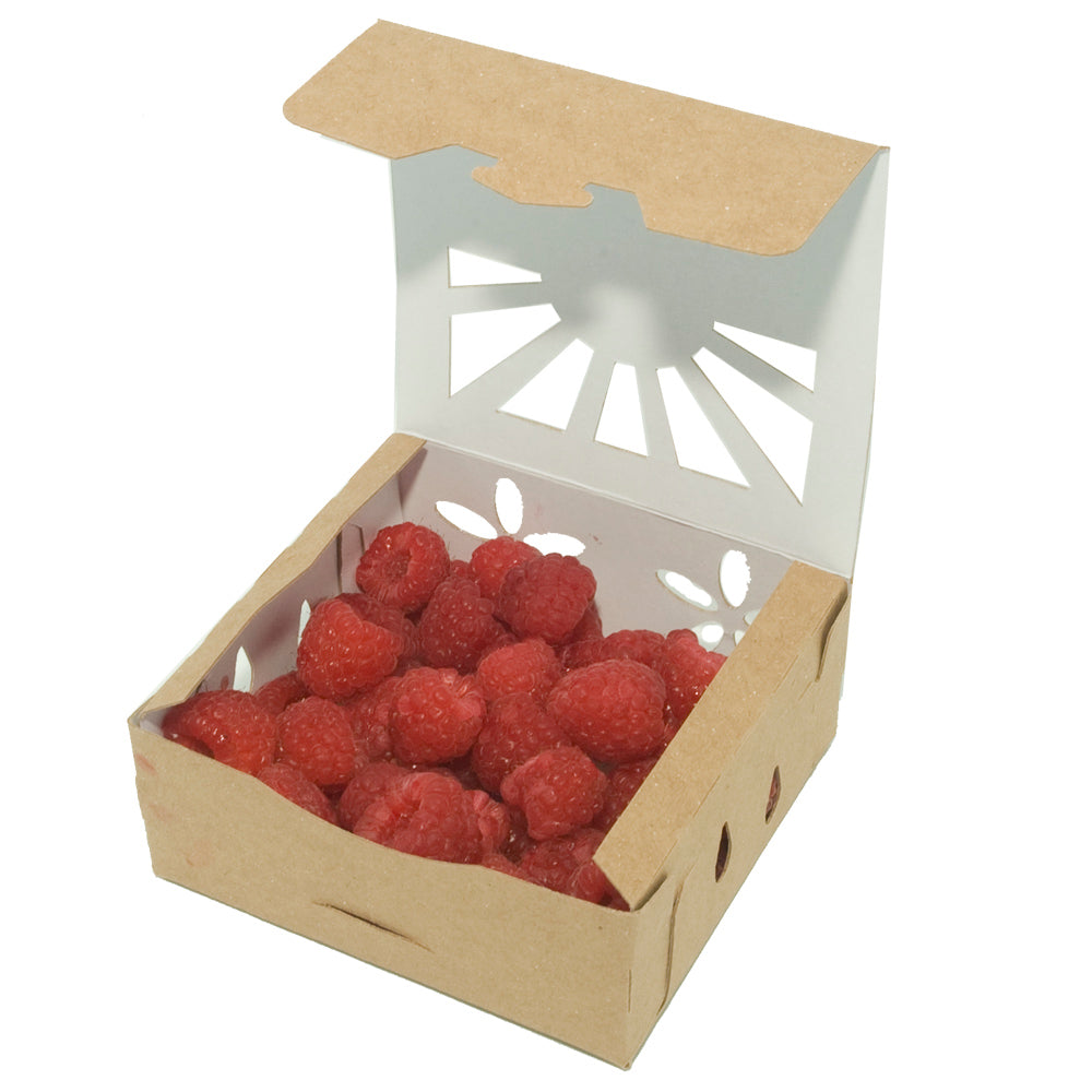 1/2 Pint Kraft Produce Container | Vented | Compostable & Recyclable