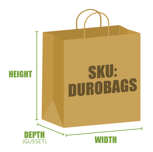 13"x6"x15.75" Kraft Paper Shopping Bags w/ Handles | Traveler