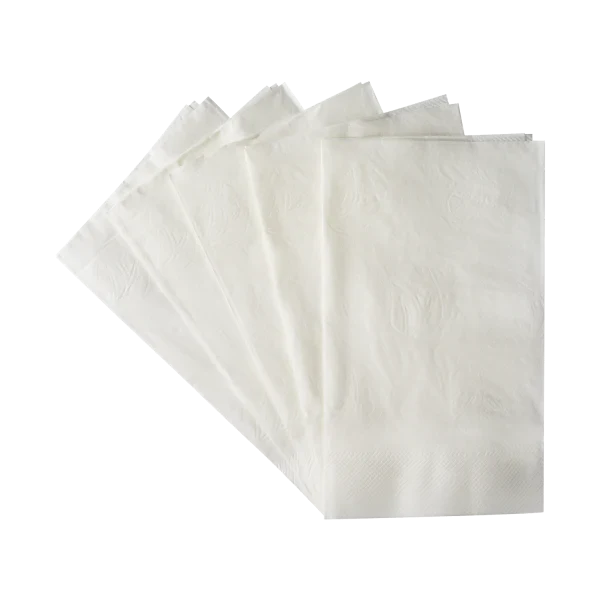 White Dinner Napkins 15" x 17" | Home Compostable