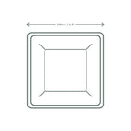 6" Square Plate | White Sugarcane | No Added PFAS