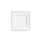 6" Square Plate | White Sugarcane | No Added PFAS