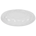 Clear plastic lid on a white background