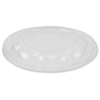 Clear plastic lid on a white background