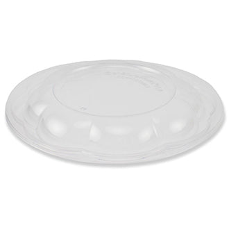 Clear plastic lid on a white background