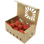 1 Quart Kraft Produce Container | Vented | Compostable & Recyclable