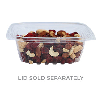 12 oz Rectangle Deli Container | Compostable | PLA | Clear