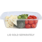 24 oz Rectangle Deli Container | Compostable | PLA | Clear