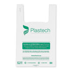 Plastech reusable bag with antimicrobial agent on a white background