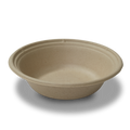 24-oz compostable round bowl with a light kraft brown color.