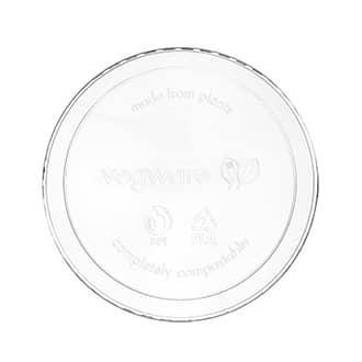 Lid for Compostable Round Deli Container | Fits 8-32 oz | Vegware® | PLA