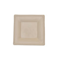 Six inch brown compostable square plate