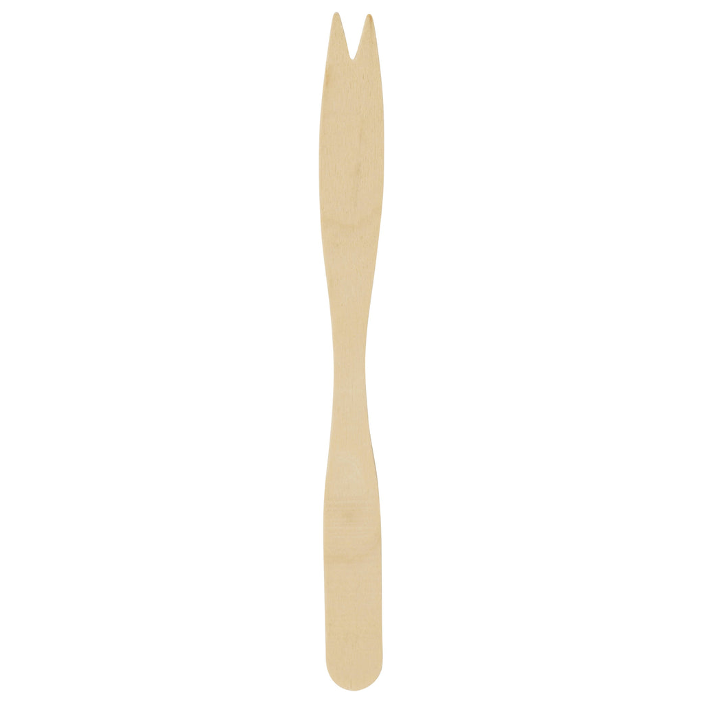 5.5" Two Pronged Wooden Fork | Compostable