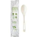 6" Spoon Individually Wrapped | Compostable